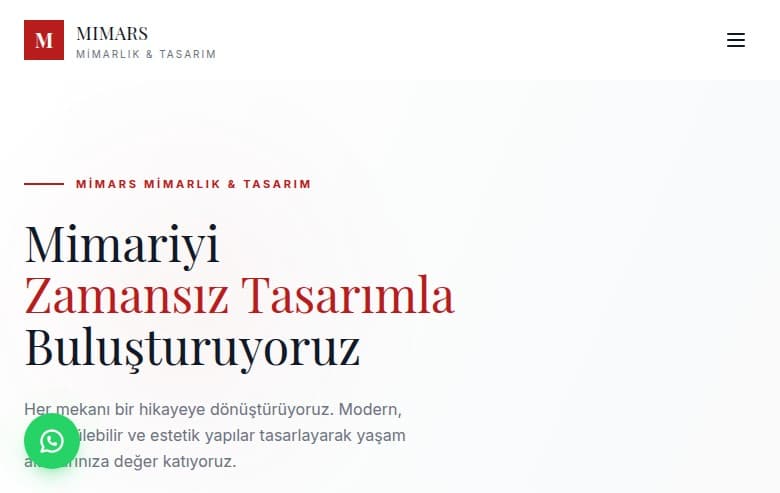 Mimars Mimarlık — Premium Kurumsal Web Sitesi & Online Mağaza
