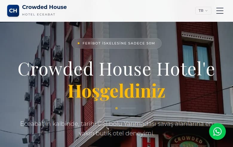 Crowded House Hotel — Çok Dilli Otel Platformu & Rezervasyon Sistemi